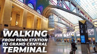 Walking NYC  Penn Station to Times Square amp Grand Central Terminal July 2021 [upl. by Sherer963]