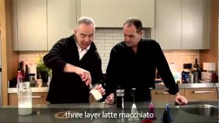 aerolatte  milk frother makes three layer caffè latte macchiato [upl. by Aietal]