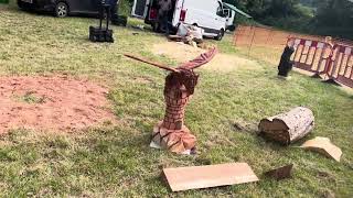 A fabulous range of wooden sculpture at Caerleon festival 2024 [upl. by Htebazila226]