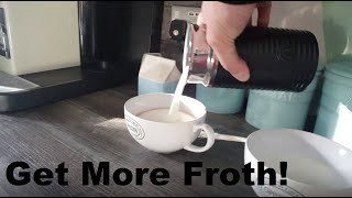 How to Get More Froth from Your Nespresso Coffee Aeroccino  Nespresso tips and help [upl. by Stempson]