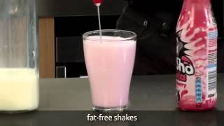 How to make a fat free milkshake using an aerolatte milk frother [upl. by Harty]