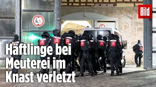 Gefängnismeuterei Polizei stürmt Knast in Thüringen  JVA Untermaßfeld [upl. by Nwadahs]